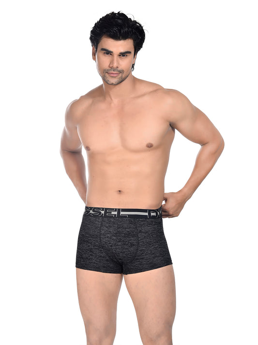 Men 100% Cotton Anti Ball Crushing Boxer Brief Black JAWA